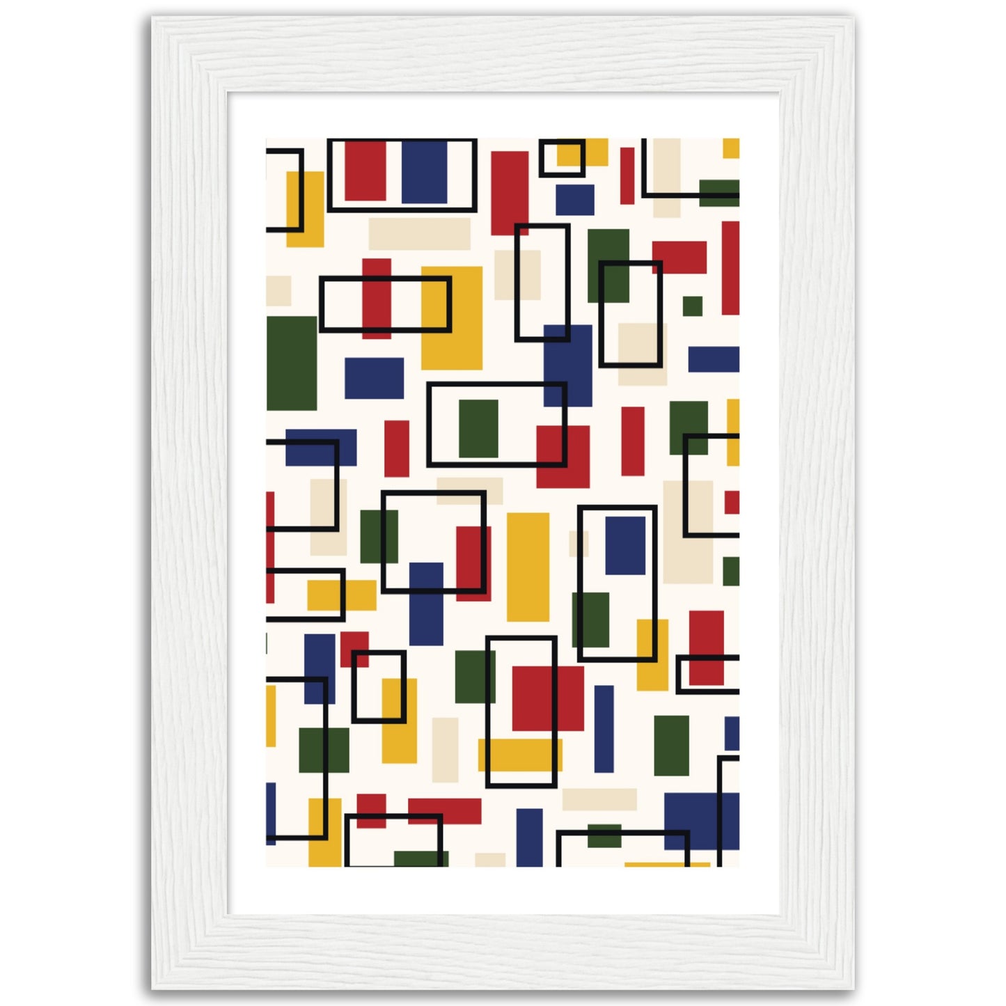 Abstraction in Primary Colors - Framed Abstract Modern Poster