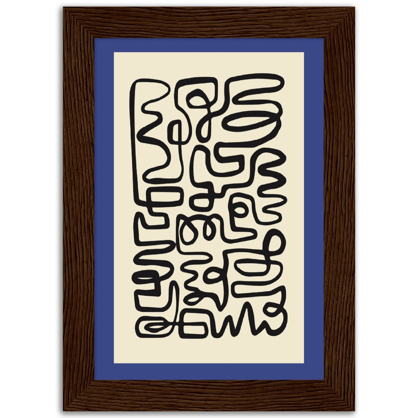 Unbroken Tangle- Abstract Modern Framed Poster