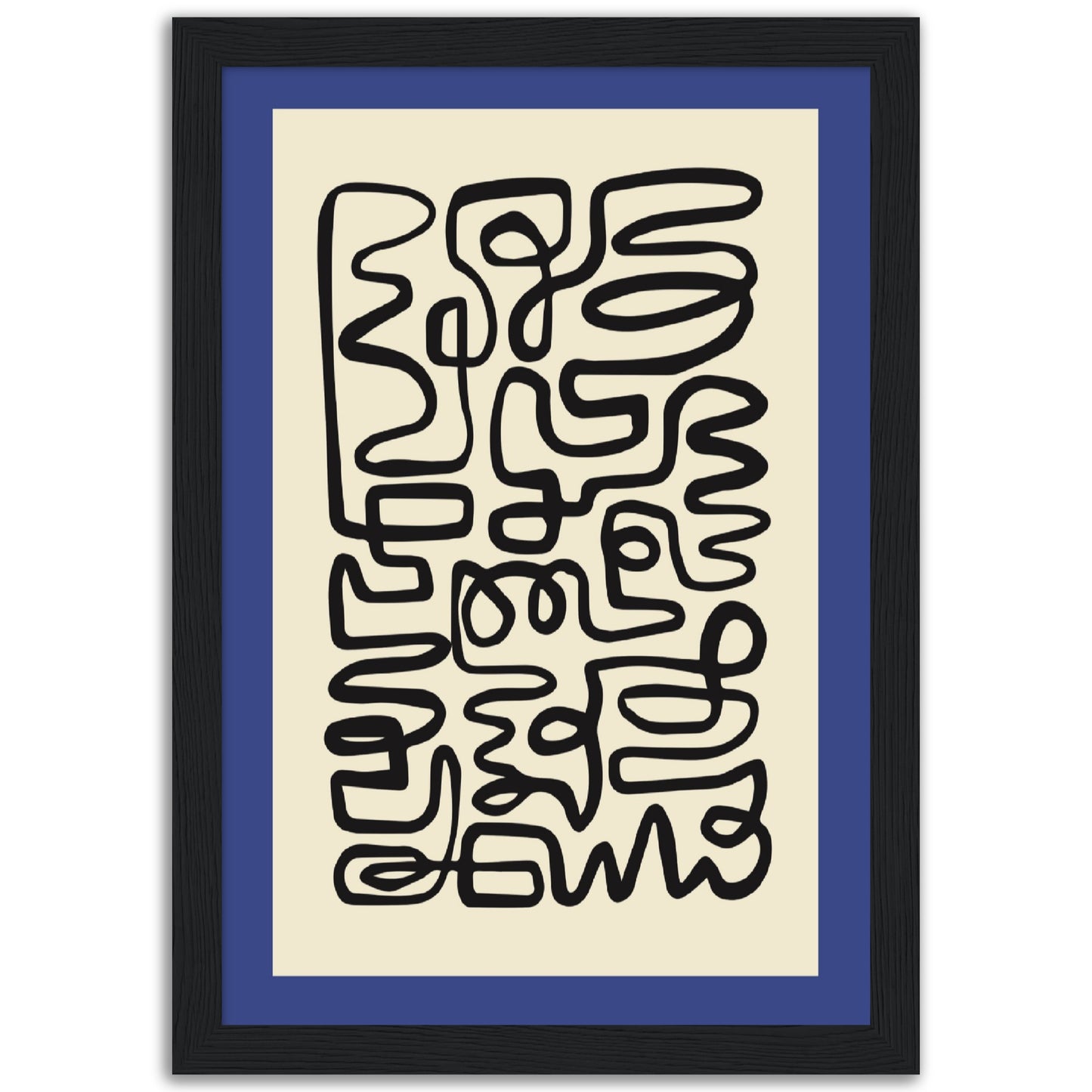 Unbroken Tangle- Abstract Modern Framed Poster