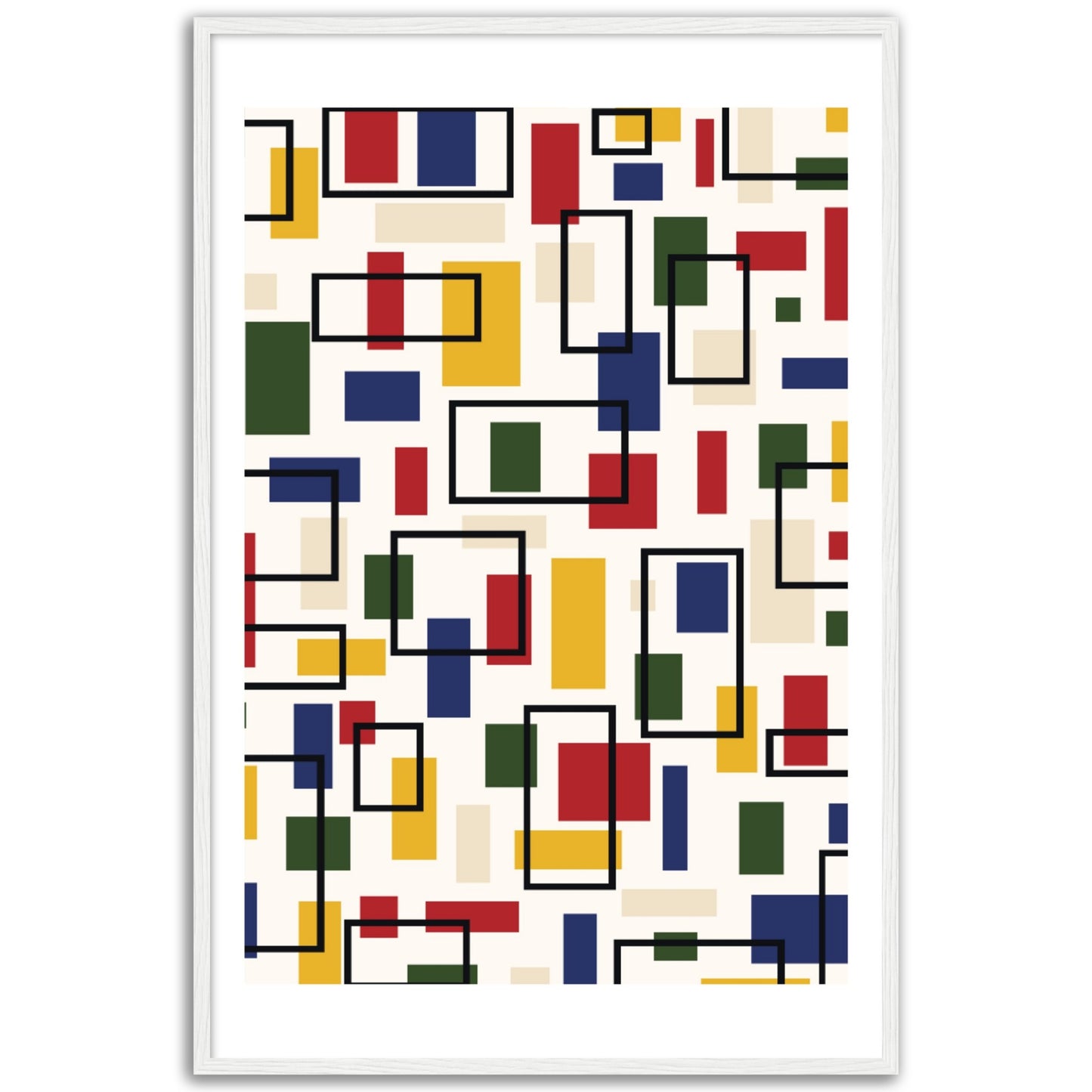 Abstraction in Primary Colors - Framed Abstract Modern Poster