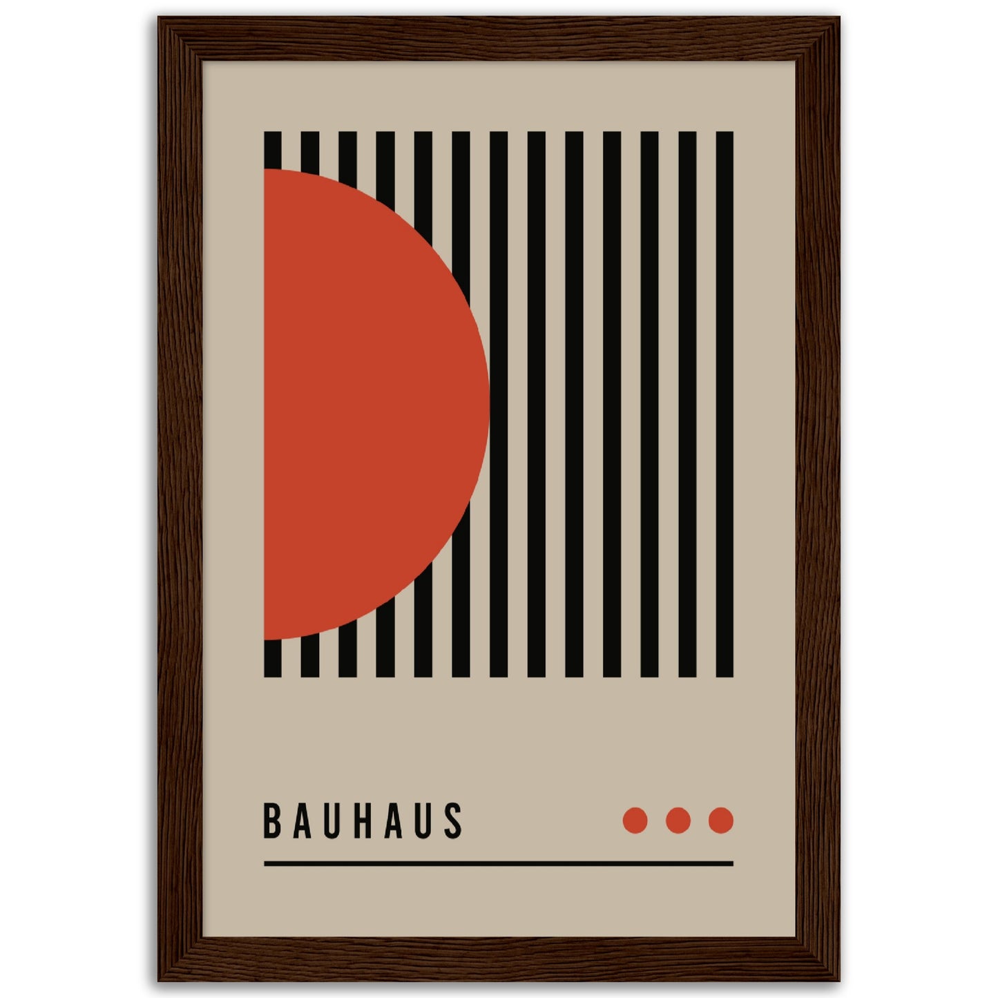 Order in Bauhaus Chaos - Framed Abstract Modern Poster