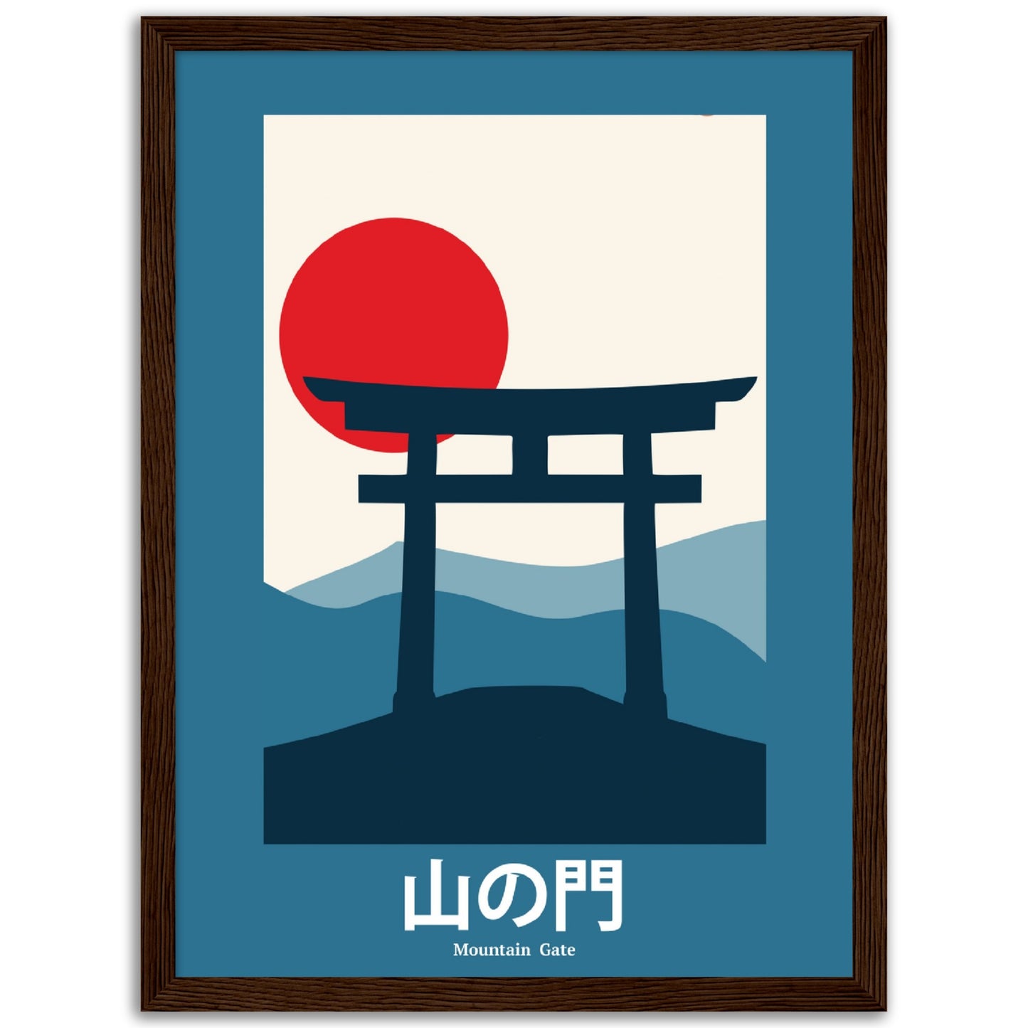 Mountain Gate - Framed Abstract Japan Poster