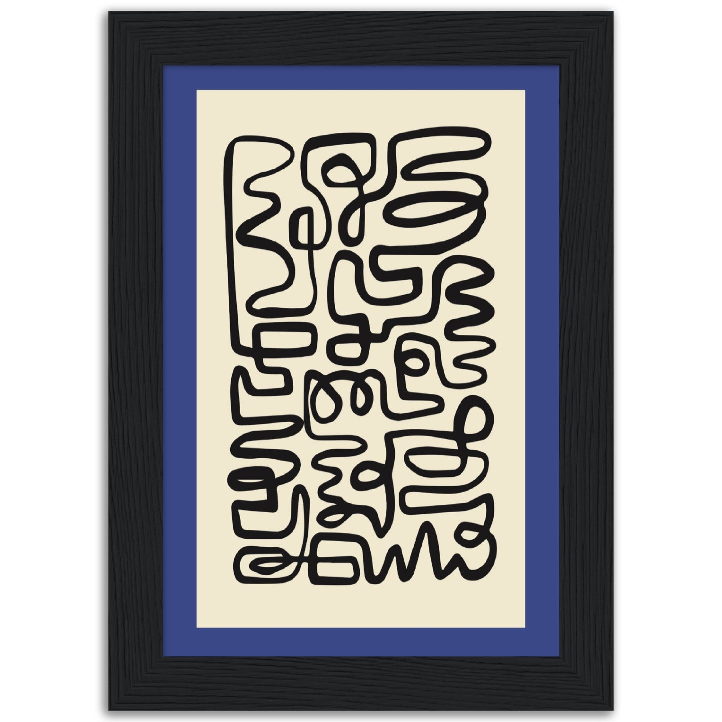 Unbroken Tangle- Abstract Modern Framed Poster