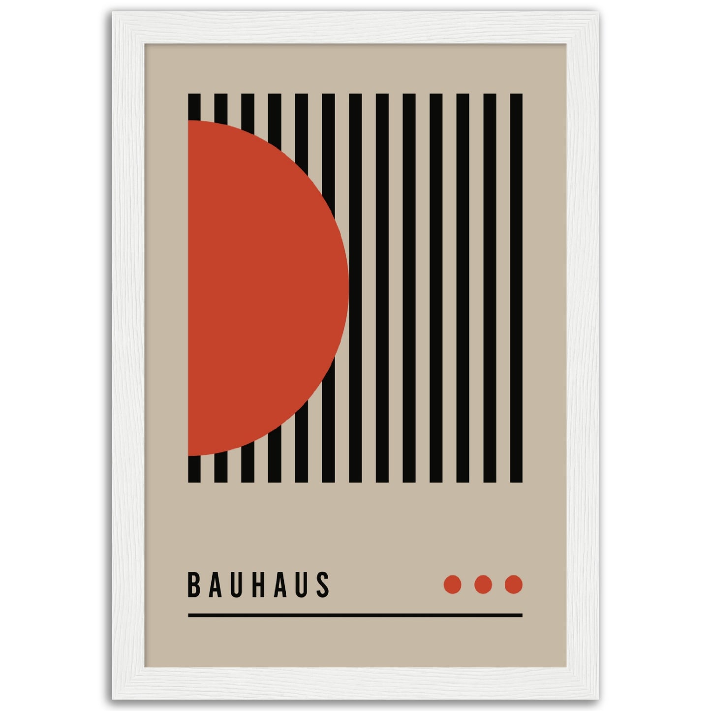 Order in Bauhaus Chaos - Framed Abstract Modern Poster