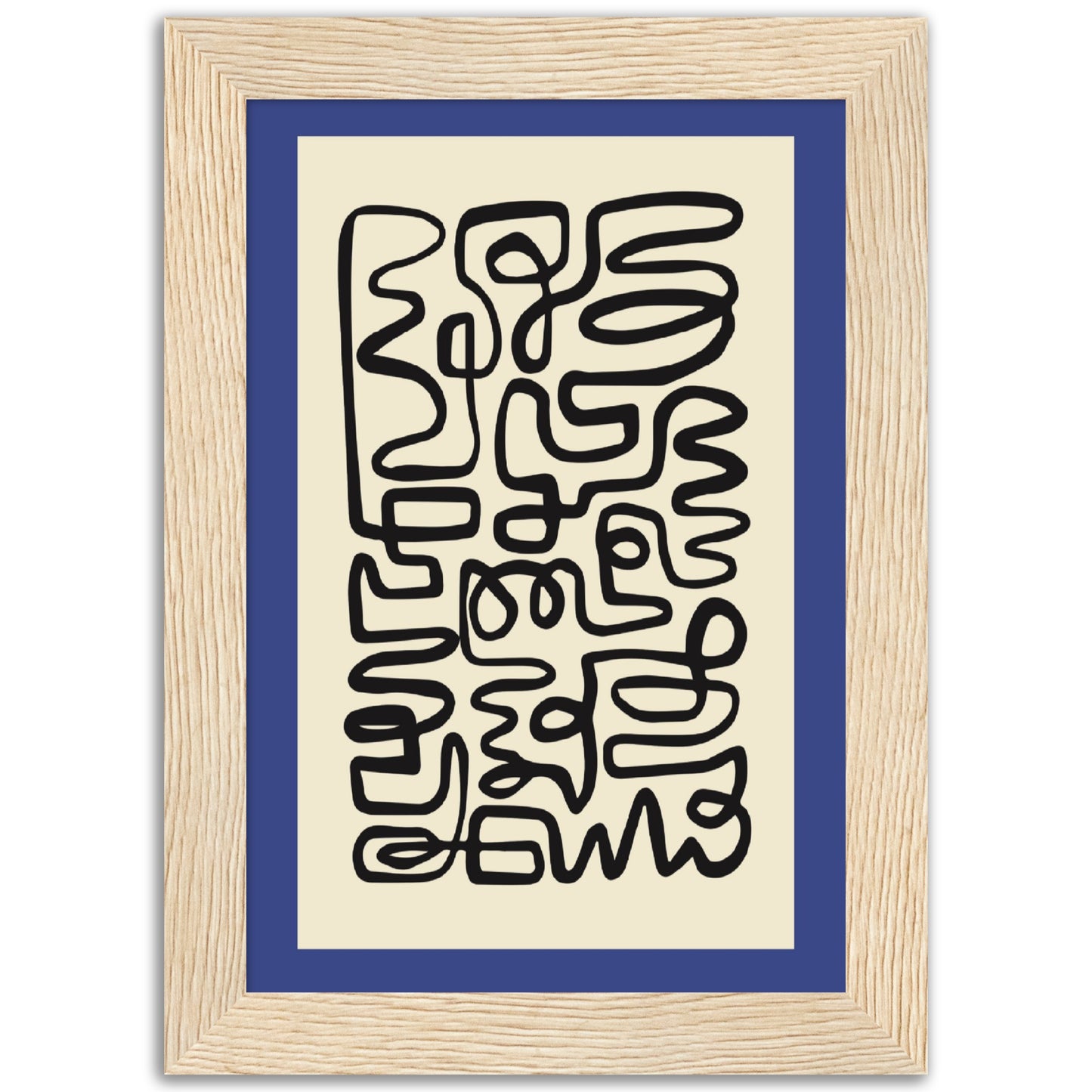 Unbroken Tangle- Abstract Modern Framed Poster