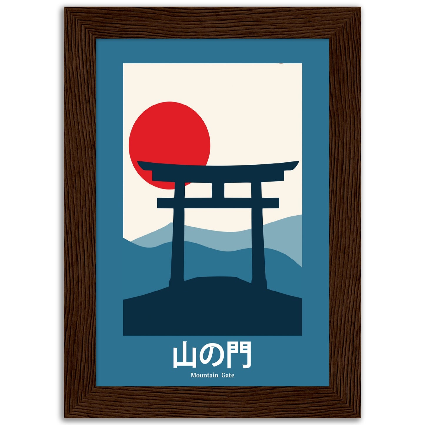 Mountain Gate - Framed Abstract Japan Poster