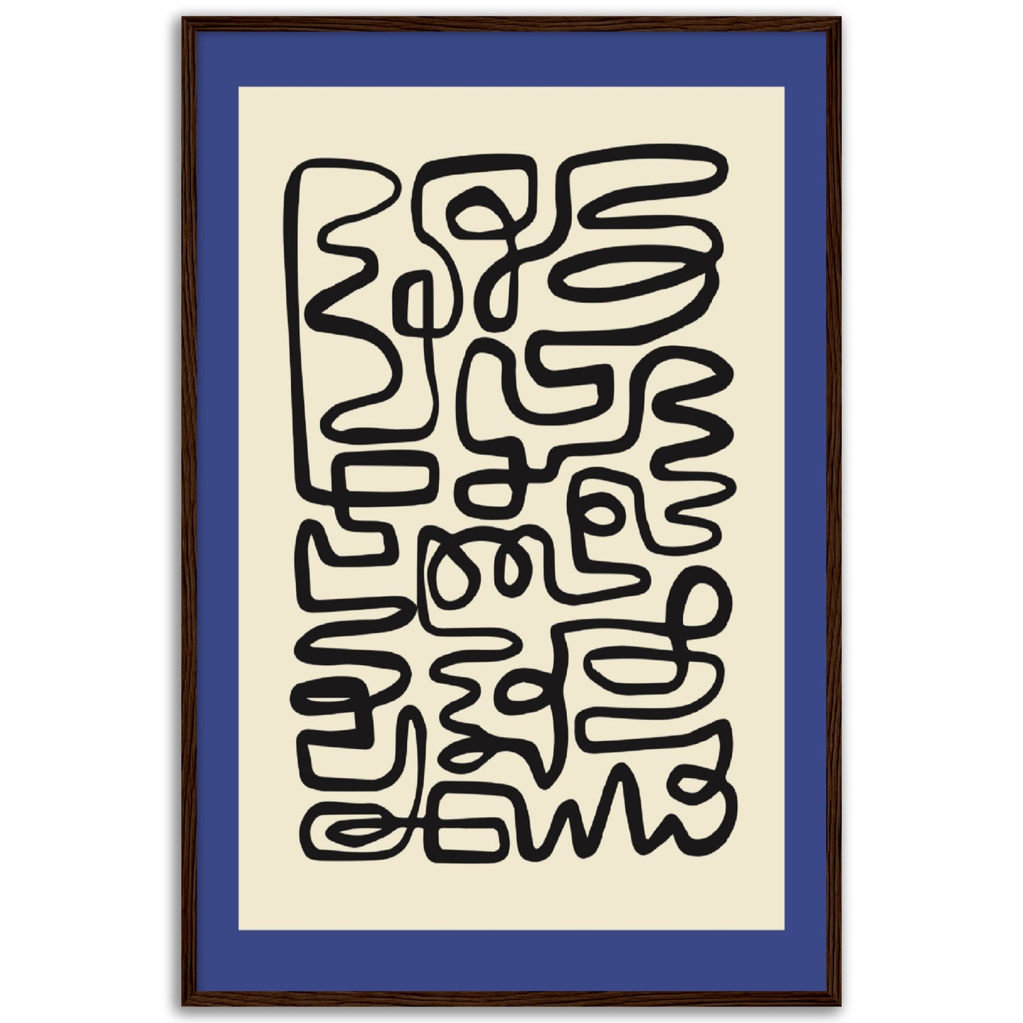 Unbroken Tangle- Abstract Modern Framed Poster