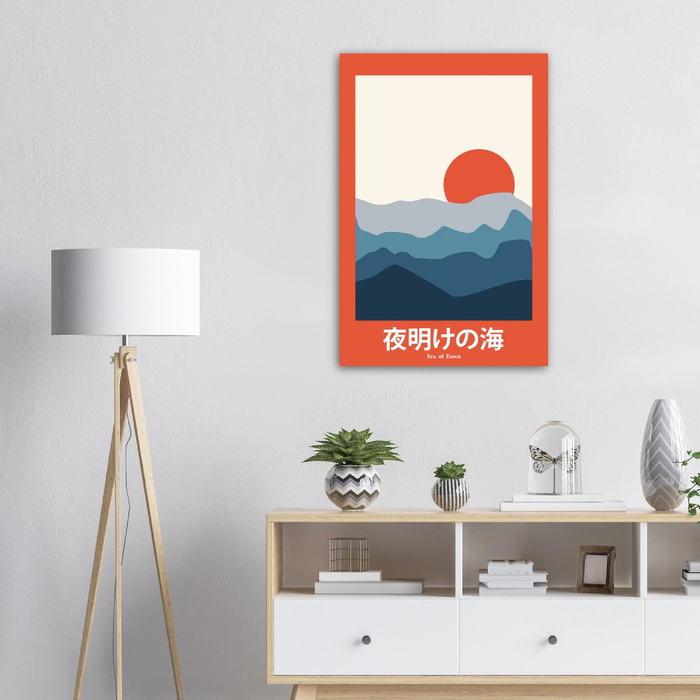 Sea of Dawn - Abstract Japan Poster