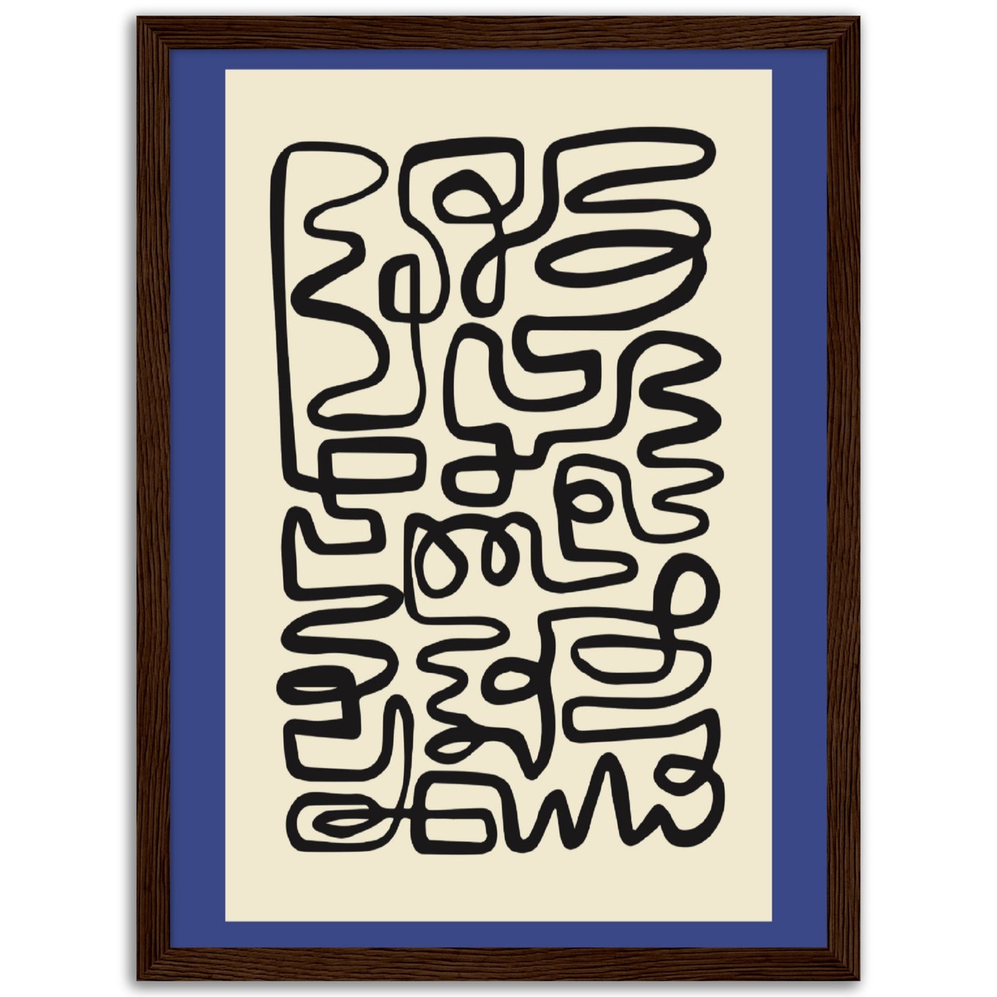 Unbroken Tangle- Abstract Modern Framed Poster