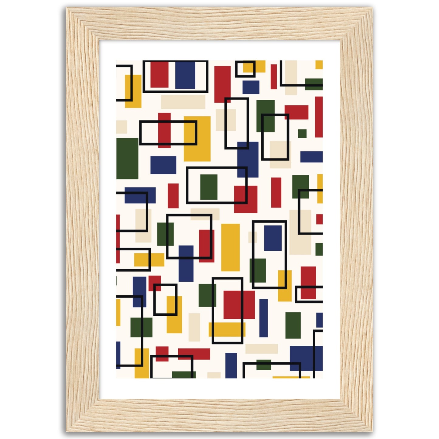 Abstraction in Primary Colors - Framed Abstract Modern Poster