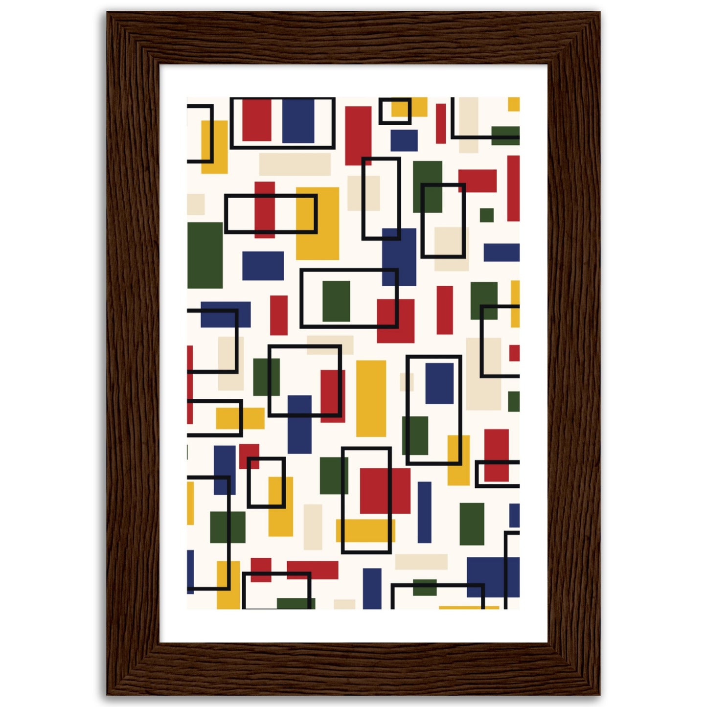 Abstraction in Primary Colors - Framed Abstract Modern Poster