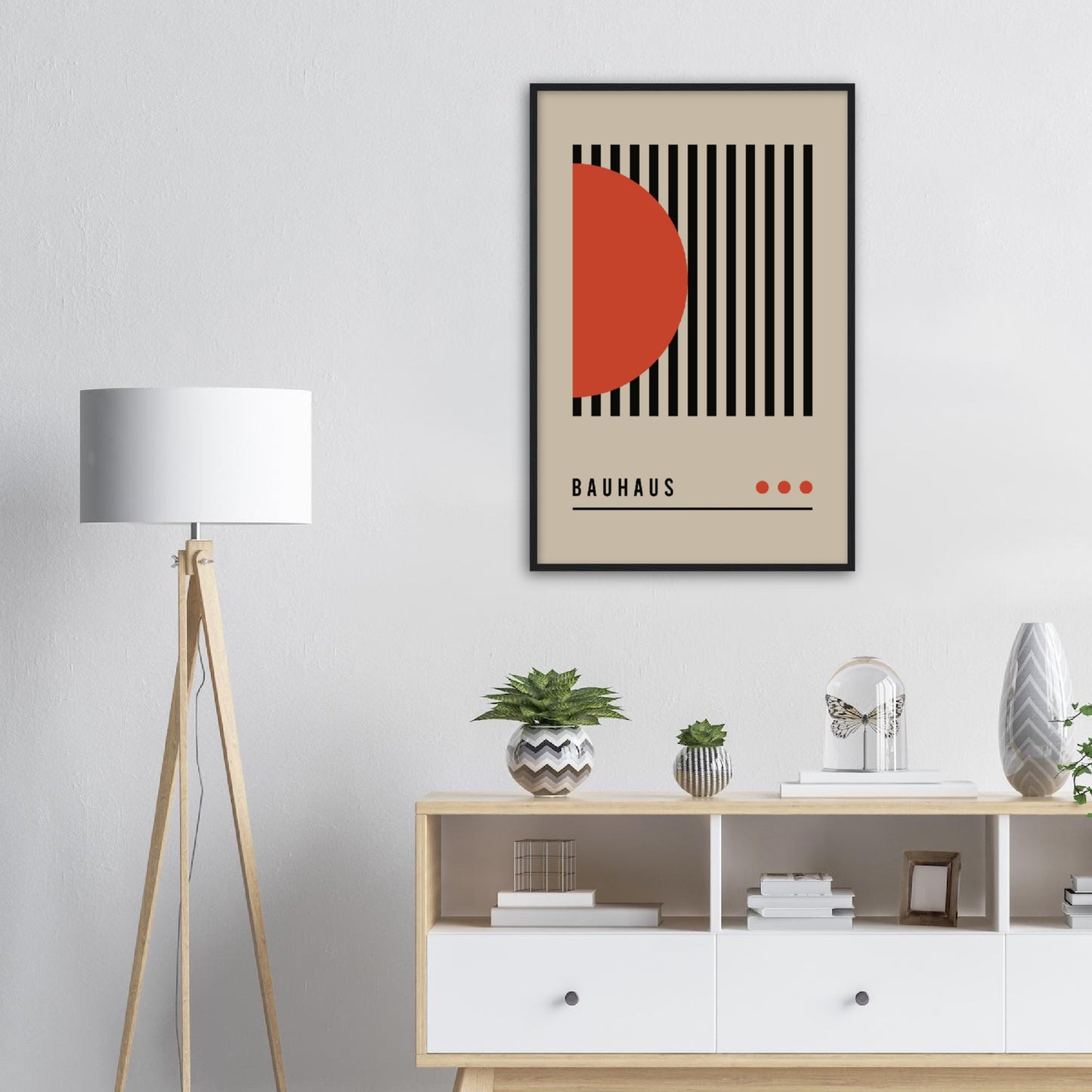 Order in Bauhaus Chaos - Framed Abstract Modern Poster