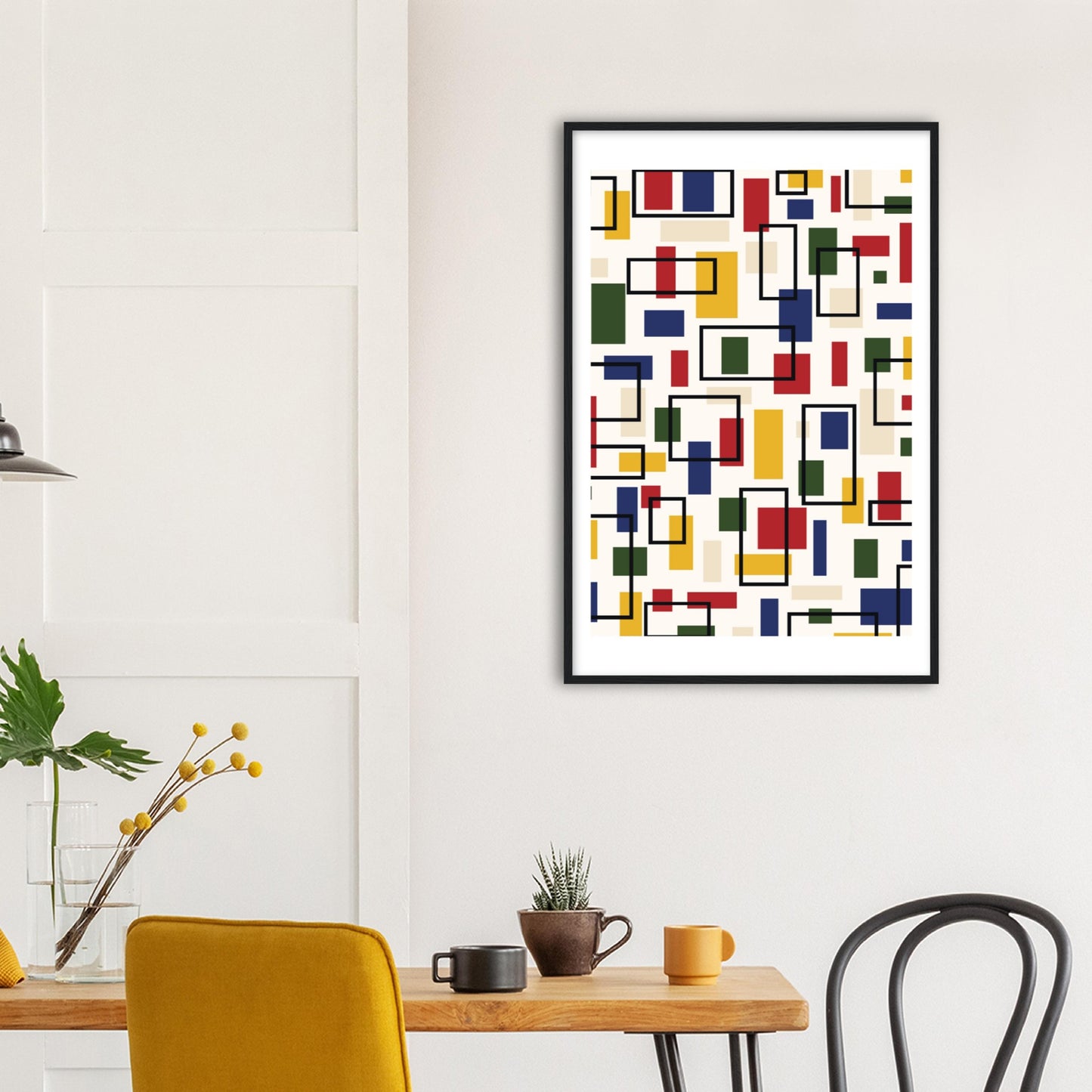 Abstraction in Primary Colors - Framed Abstract Modern Poster