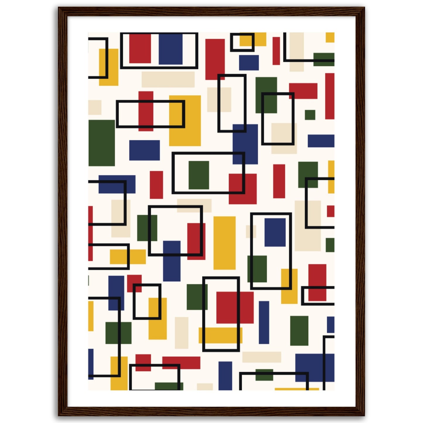 Abstraction in Primary Colors - Framed Abstract Modern Poster