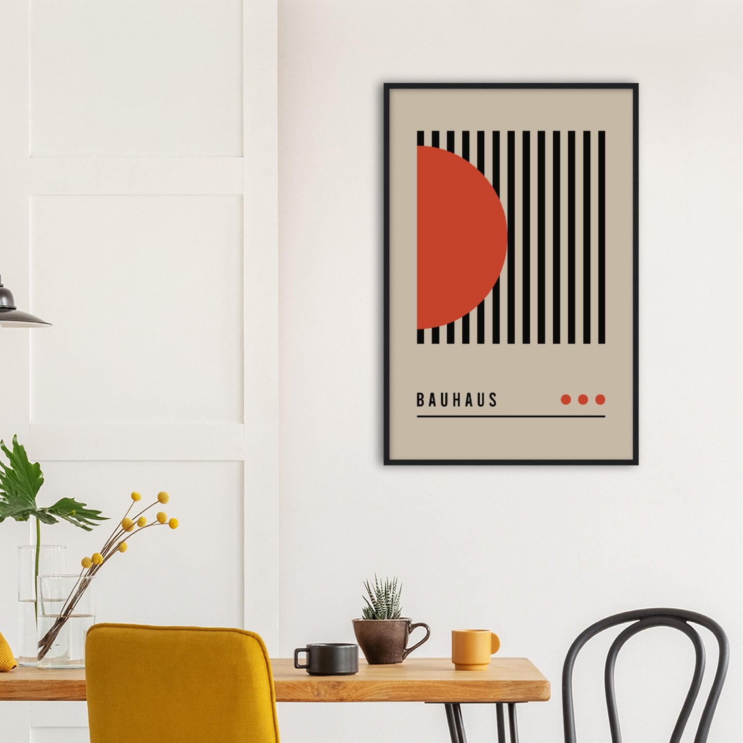 Order in Bauhaus Chaos - Framed Abstract Modern Poster