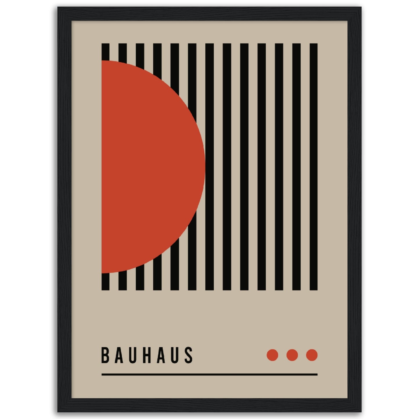 Order in Bauhaus Chaos - Framed Abstract Modern Poster