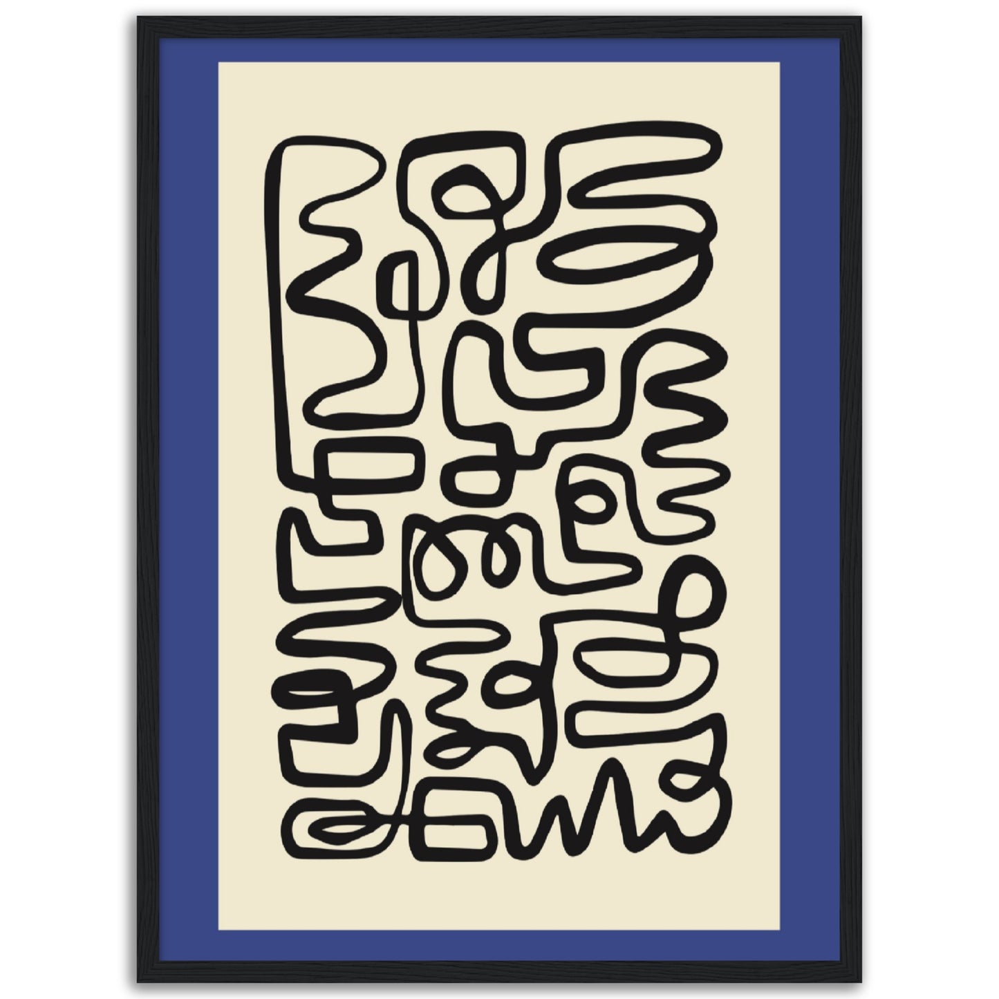 Unbroken Tangle- Abstract Modern Framed Poster