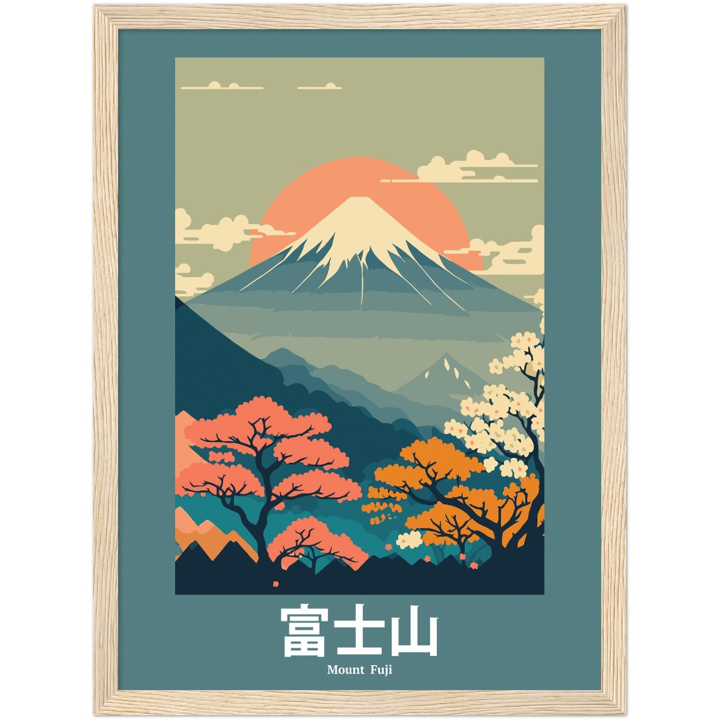 Mount Fuji - Framed Abstract Japan Poster