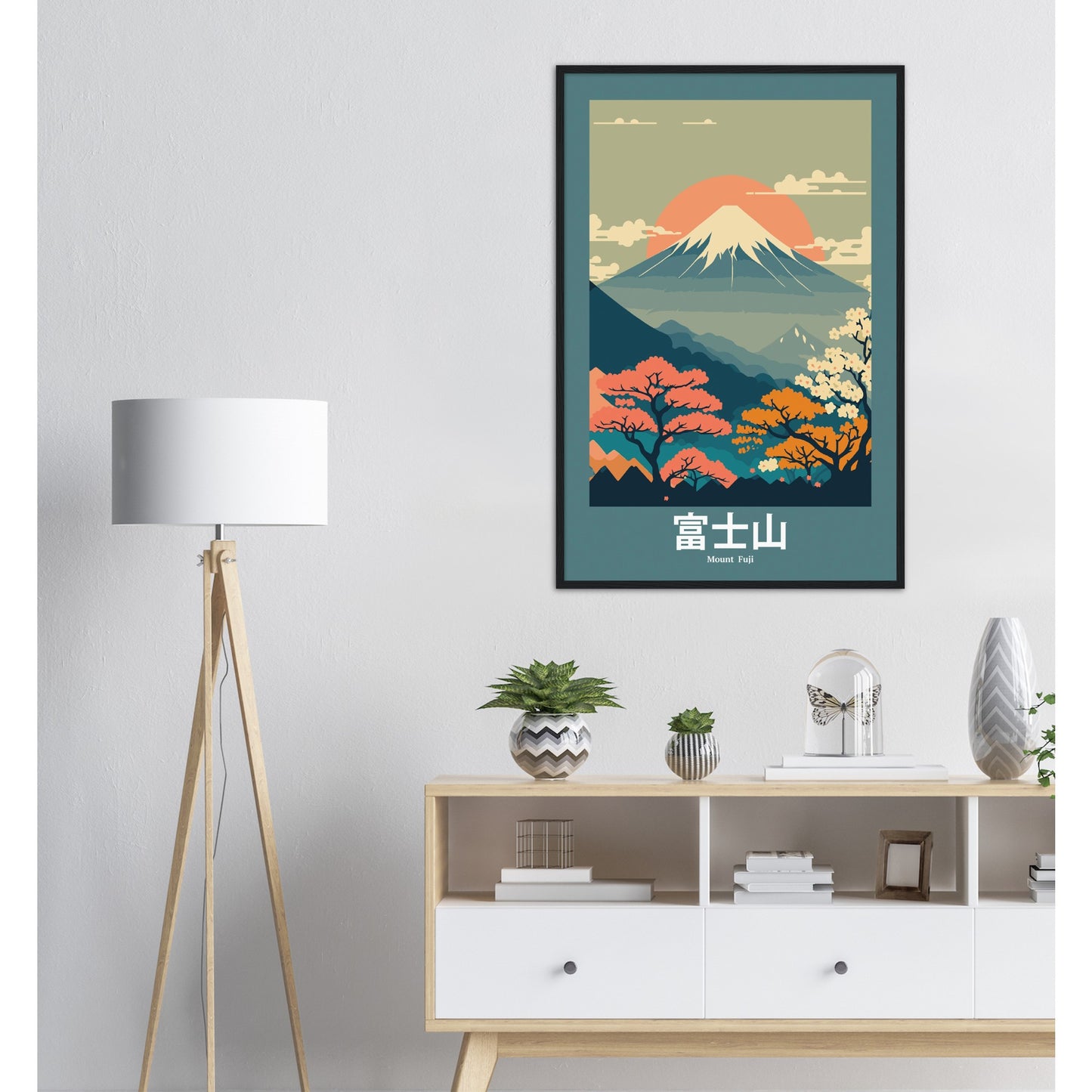 Mount Fuji - Framed Abstract Japan Poster