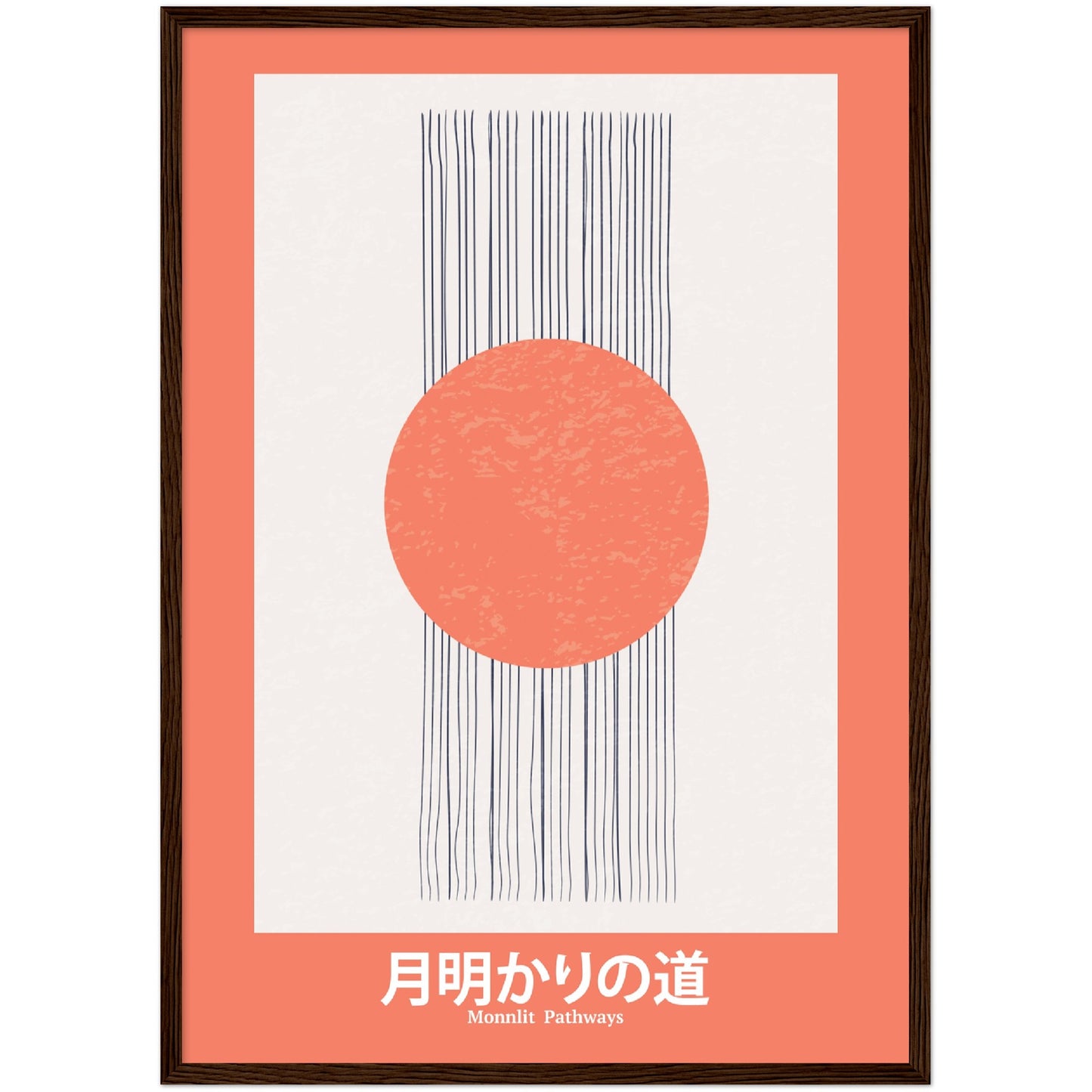 Moonlit Pathways - Framed Abstract Japan Poster