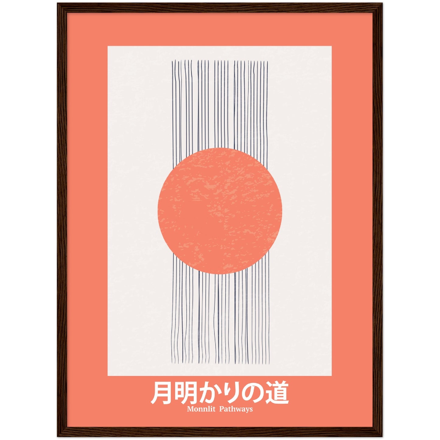 Moonlit Pathways - Framed Abstract Japan Poster