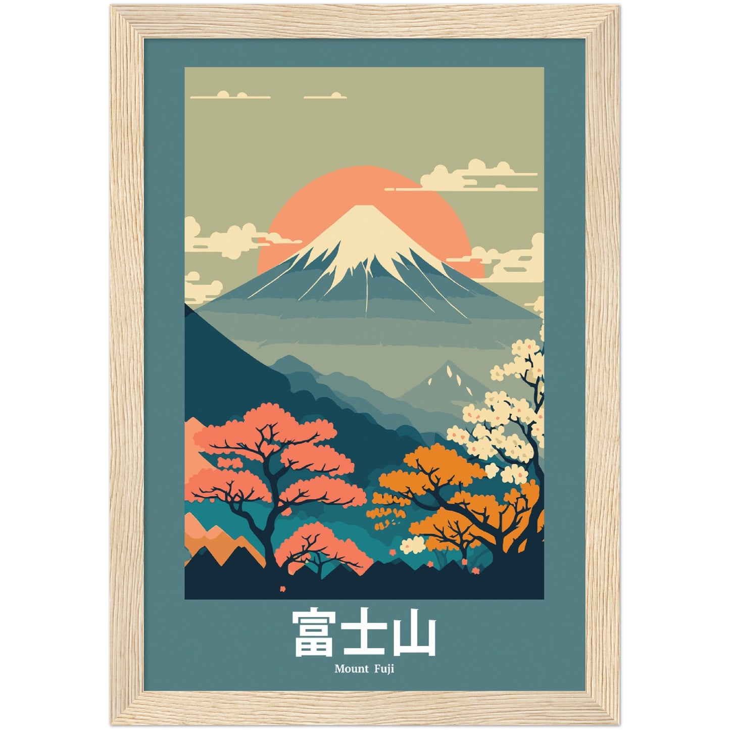 Mount Fuji - Framed Abstract Japan Poster