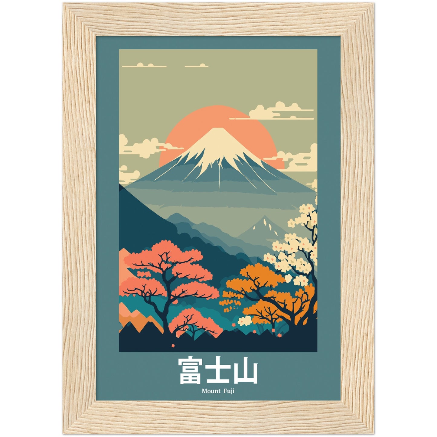 Mount Fuji - Framed Abstract Japan Poster