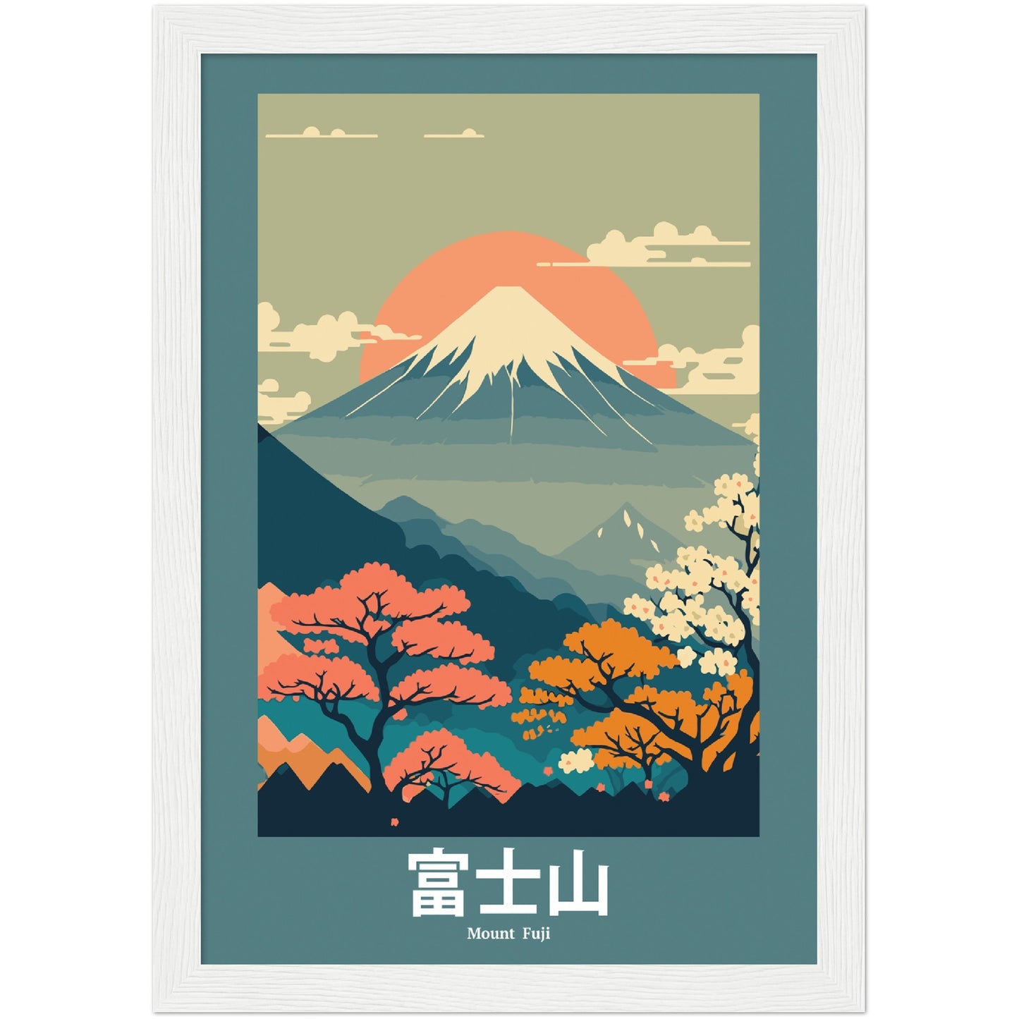 Mount Fuji - Framed Abstract Japan Poster