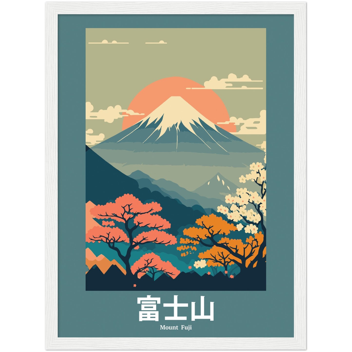 Mount Fuji - Framed Abstract Japan Poster