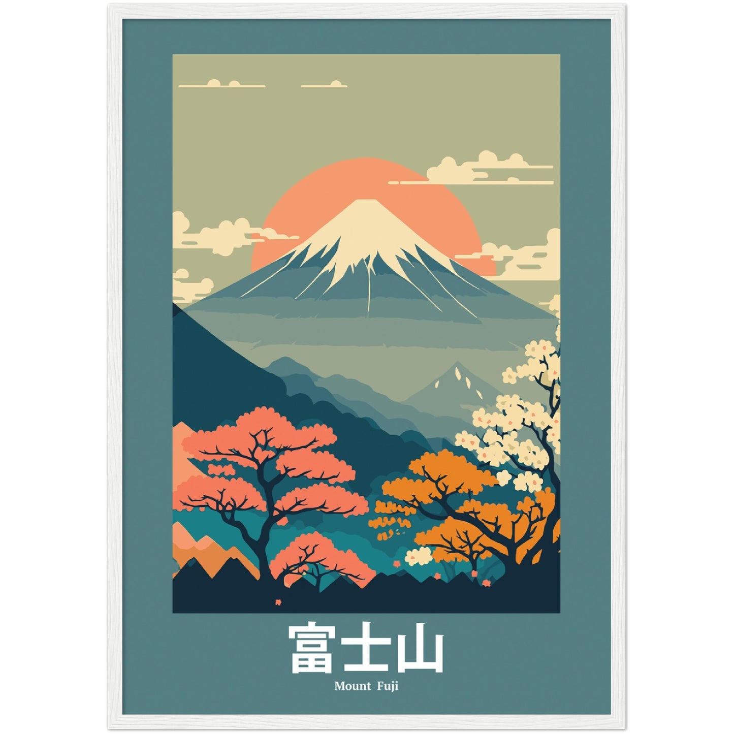 Mount Fuji - Framed Abstract Japan Poster