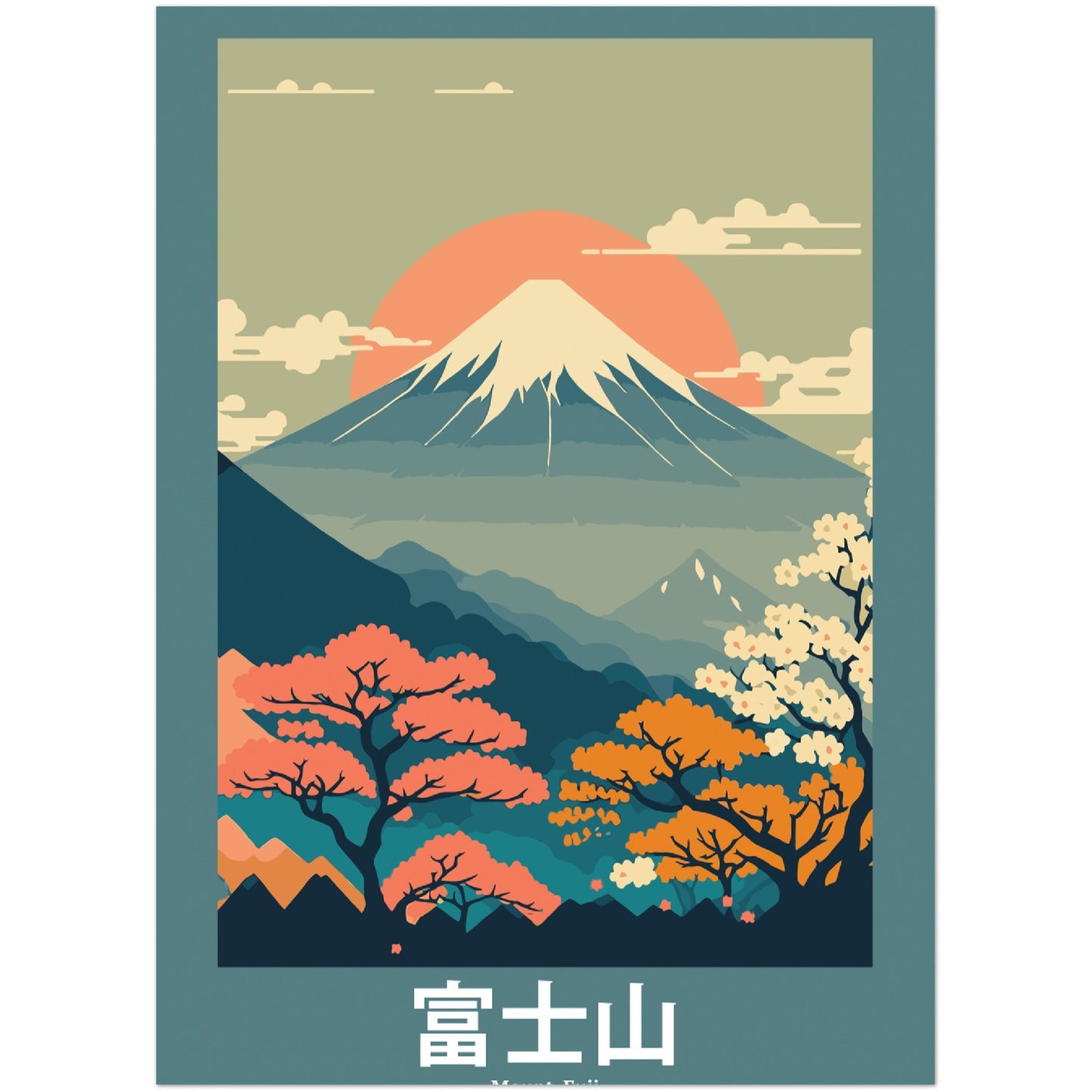 Mount Fuji - Abstract Japan Poster