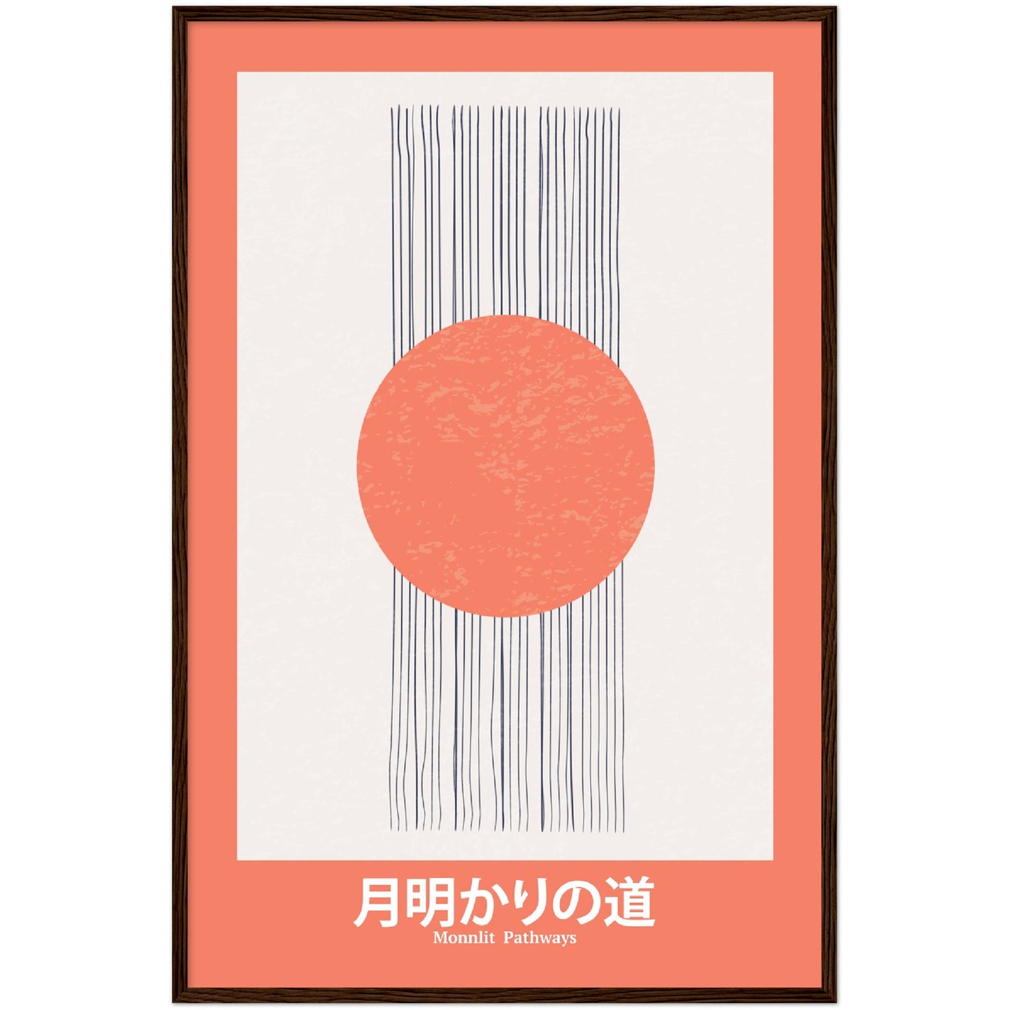 Moonlit Pathways - Framed Abstract Japan Poster