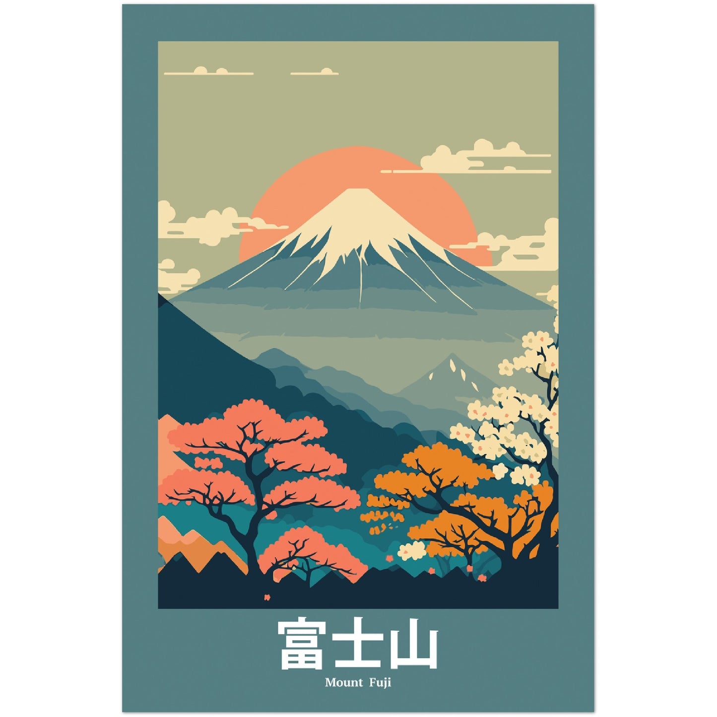 Mount Fuji - Abstract Japan Poster