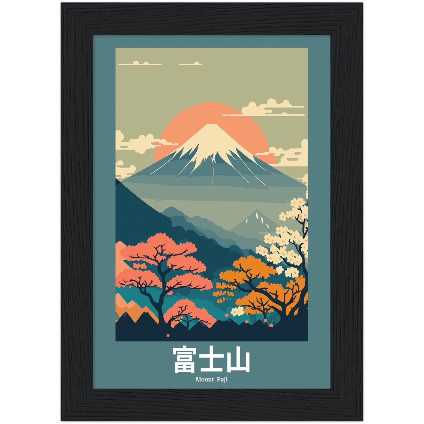 Mount Fuji - Framed Abstract Japan Poster