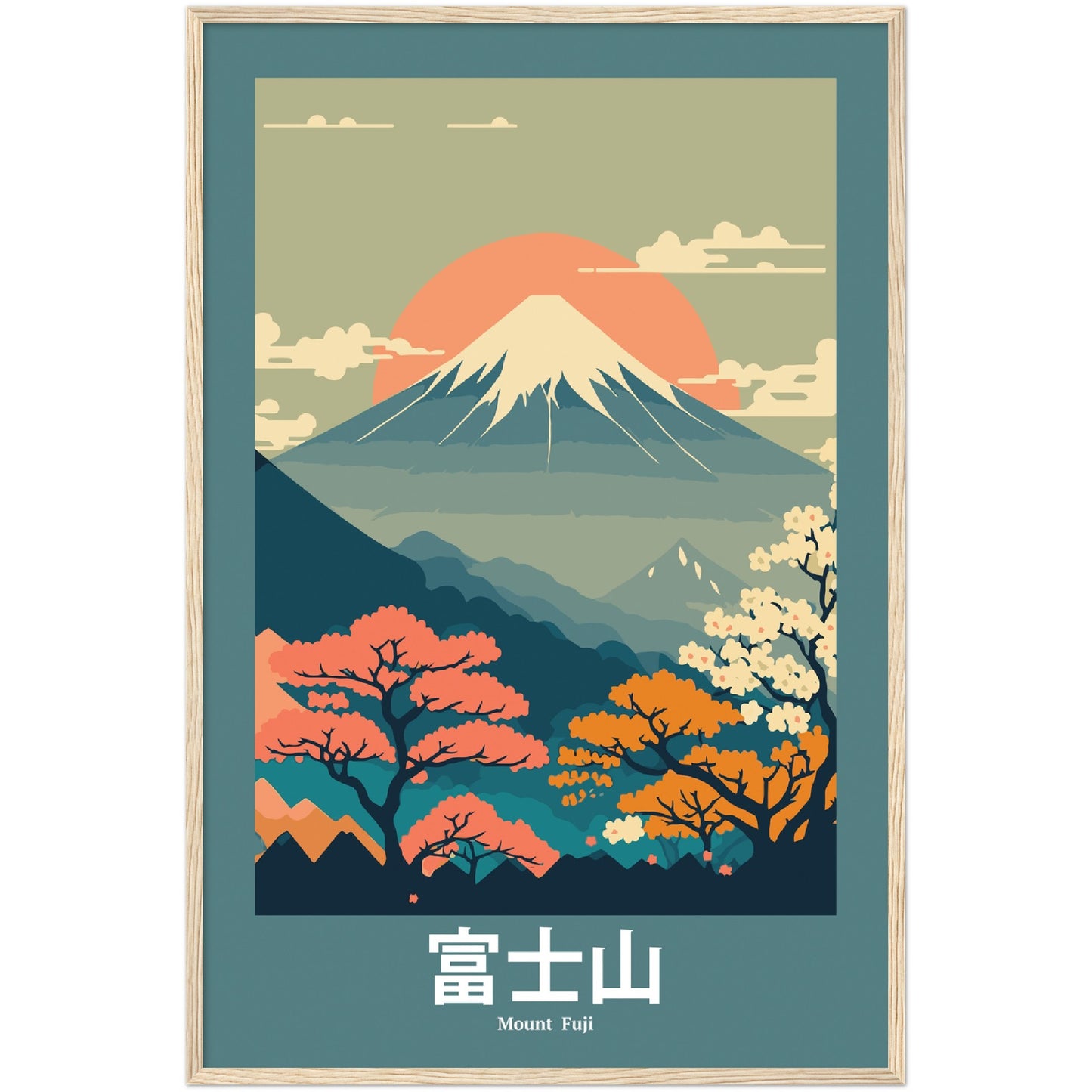 Mount Fuji - Framed Abstract Japan Poster