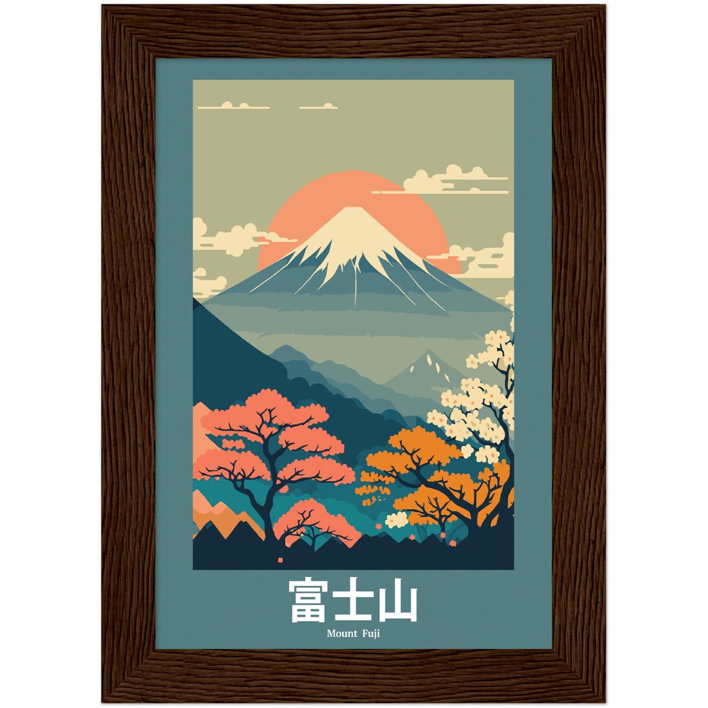 Mount Fuji - Framed Abstract Japan Poster