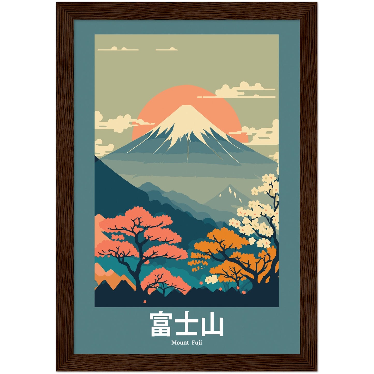 Mount Fuji - Framed Abstract Japan Poster