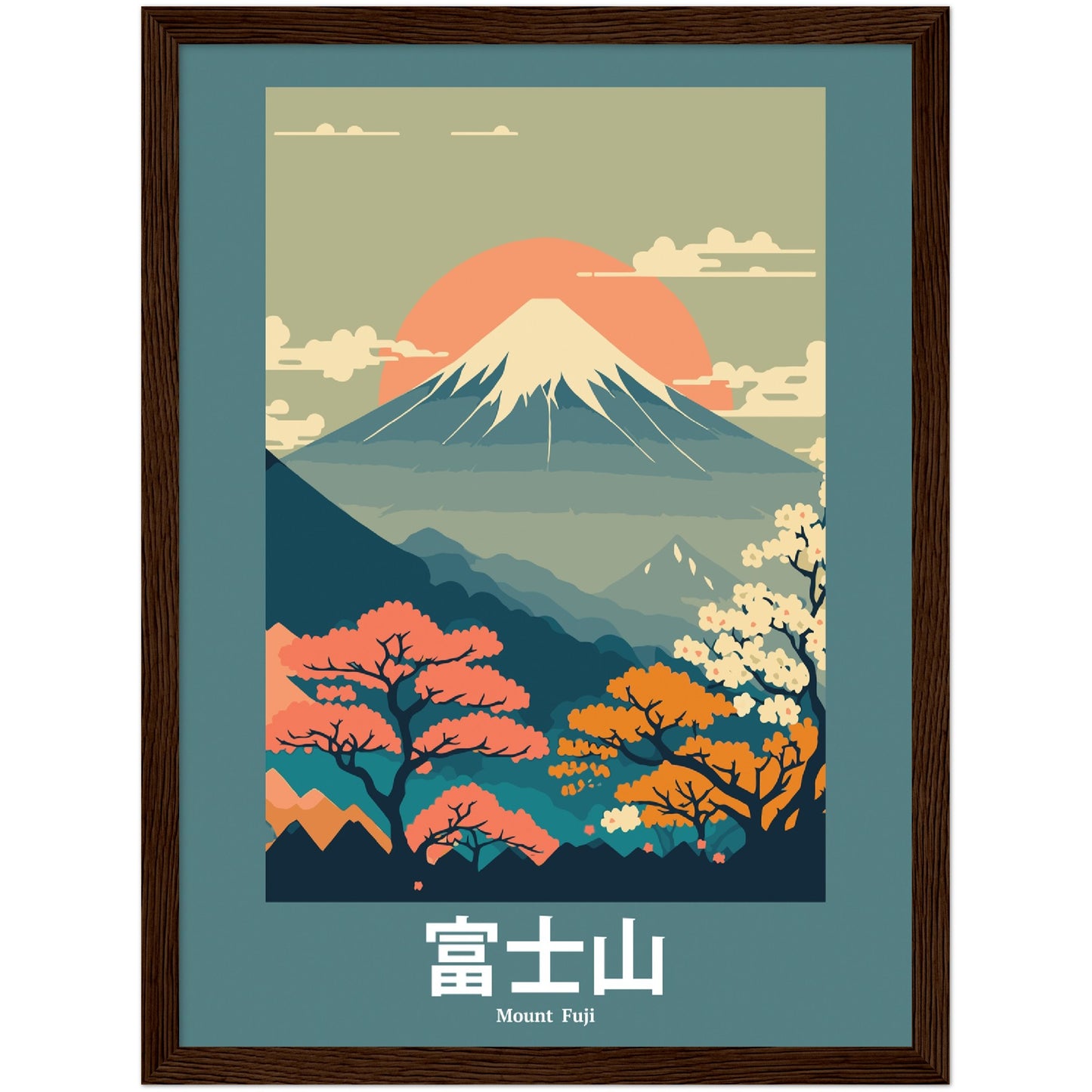 Mount Fuji - Framed Abstract Japan Poster