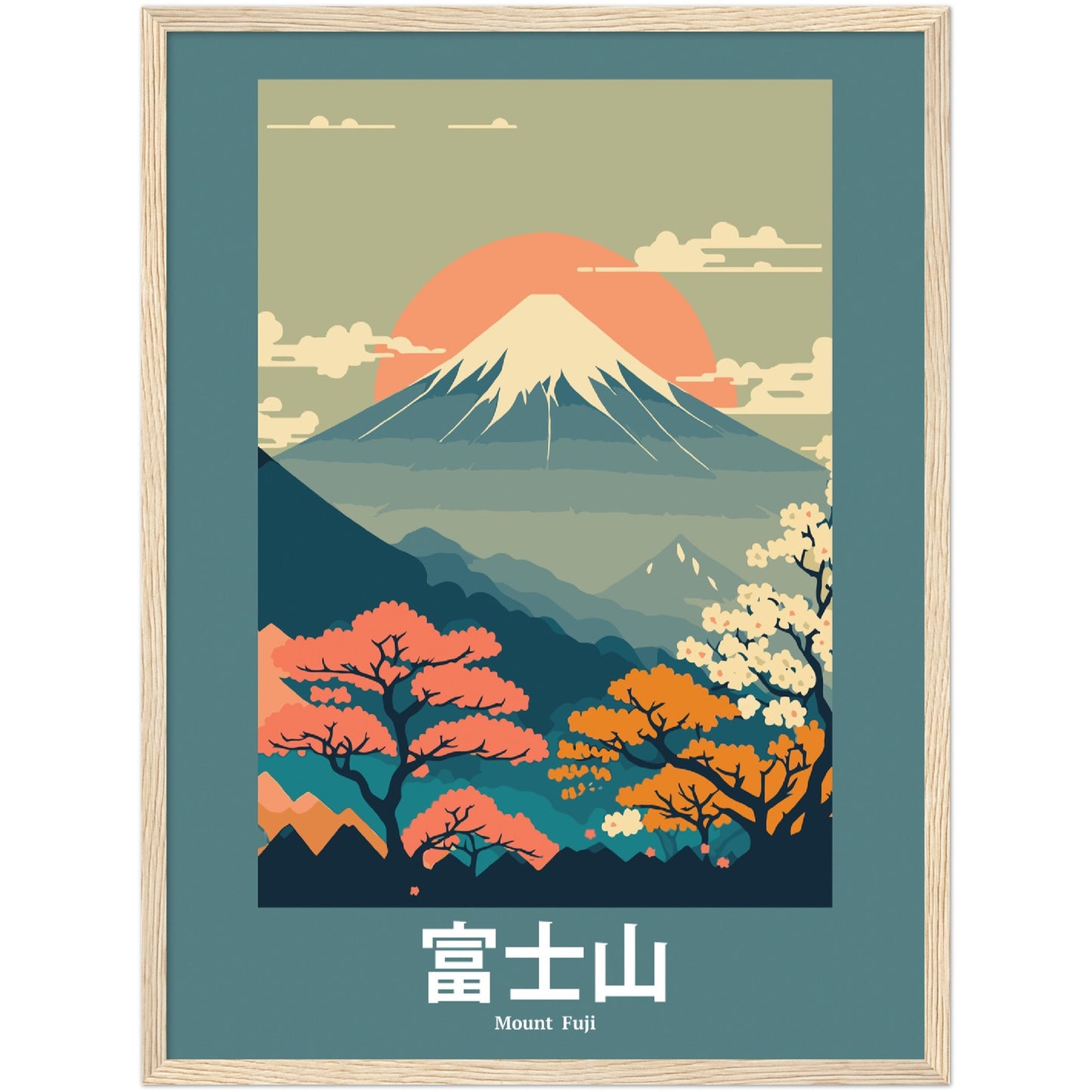 Mount Fuji - Framed Abstract Japan Poster