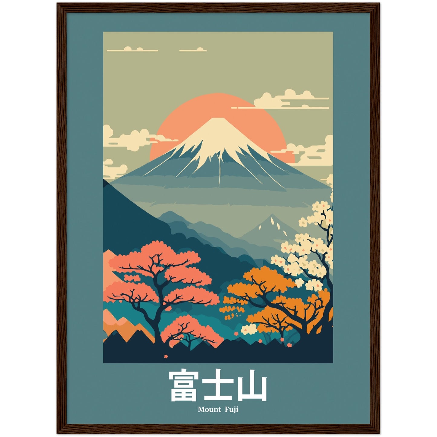 Mount Fuji - Framed Abstract Japan Poster