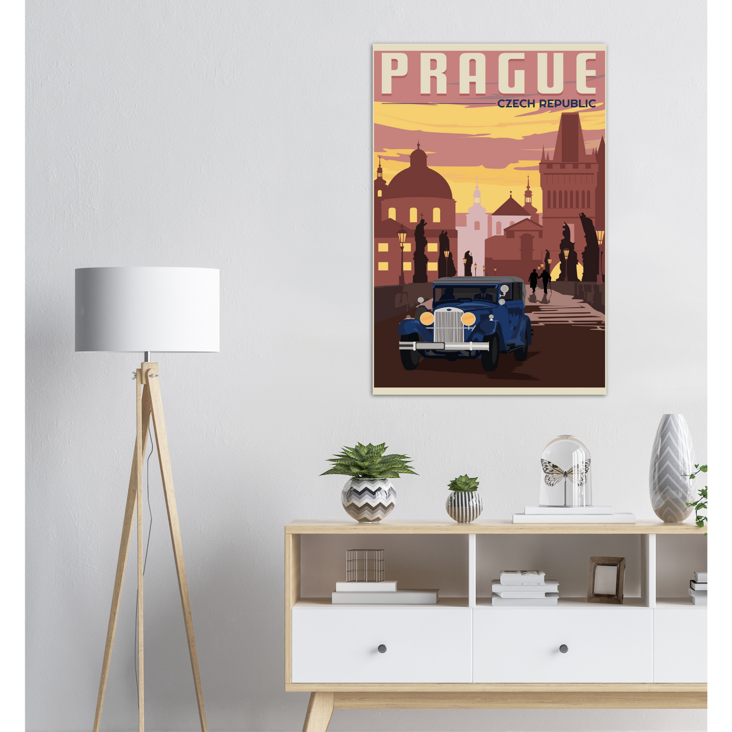 Prague - Charles Bridge by Night Poster